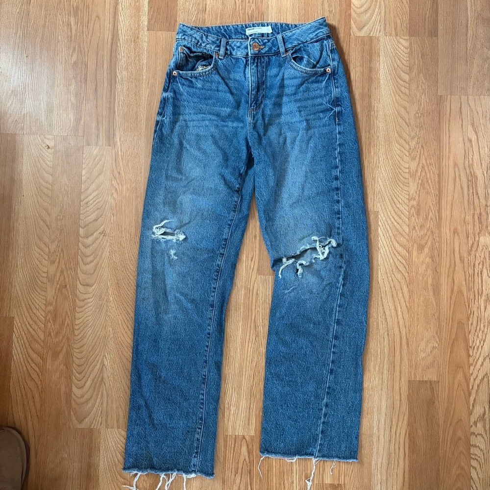 Garage Blue Ripped Boyfriend Jeans